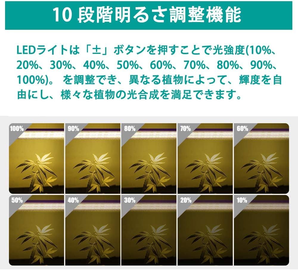 Amazon.co.jp: YoKiStar 植物育成ライト LED 1セット4本 10段階